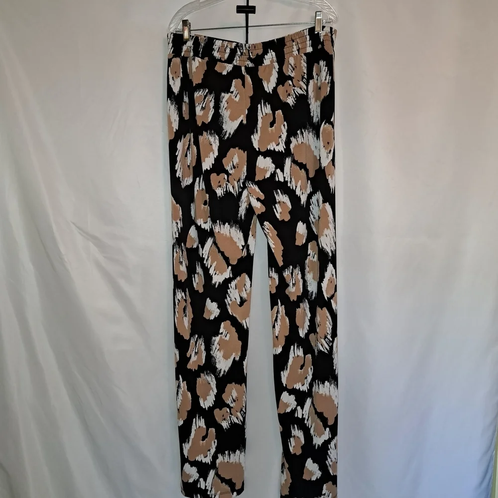 IMAN Print Pull On Pants Women's Size XL Tall #127 - Picture 2 of 8